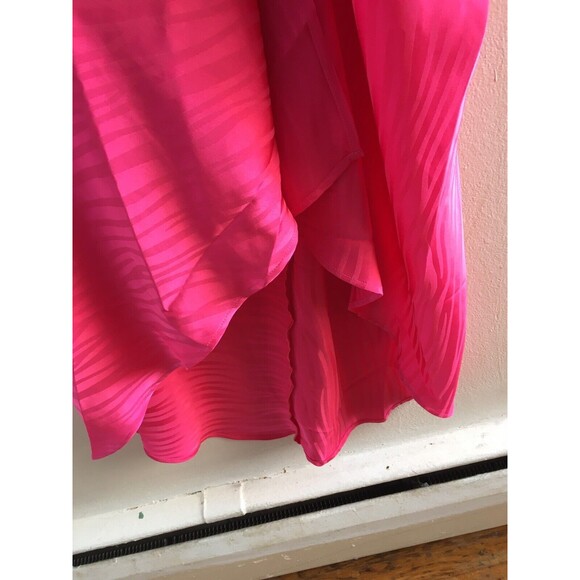 Ronny Kobo Astrid Dress Puff sleeves Gown Pink Party Wedding Size L V Neck $568 - Picture 4 of 12